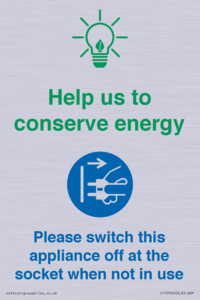 CC10740: Help us to conserve energy - Unplug the kettle when finished