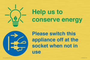 CC10740: Help us to conserve energy - Unplug the kettle when finished