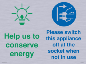 CC10740: Help us to conserve energy - Unplug the kettle when finished