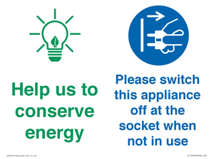 CC10740: Help us to conserve energy - Unplug the kettle when finished