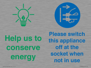 CC10740: Help us to conserve energy - Unplug the kettle when finished