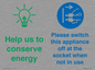 CC10740: Help us to conserve energy - Unplug the kettle when finished