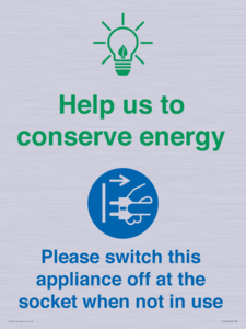 CC10746: Help us to conserve energy - Switch this appliance off at the socket when not in use