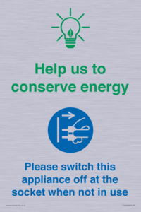 CC10746: Help us to conserve energy - Switch this appliance off at the socket when not in use