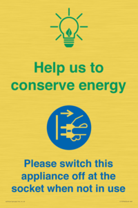 CC10746: Help us to conserve energy - Switch this appliance off at the socket when not in use