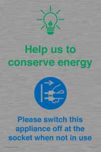 CC10746: Help us to conserve energy - Switch this appliance off at the socket when not in use