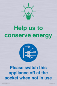 CC10746: Help us to conserve energy - Switch this appliance off at the socket when not in use
