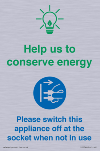 CC10746: Help us to conserve energy - Switch this appliance off at the socket when not in use