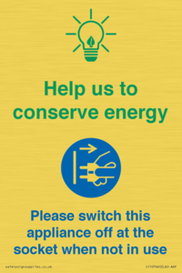 CC10746: Help us to conserve energy - Switch this appliance off at the socket when not in use