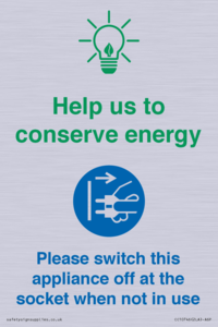 CC10746: Help us to conserve energy - Switch this appliance off at the socket when not in use