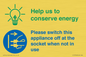CC10746: Help us to conserve energy - Switch this appliance off at the socket when not in use