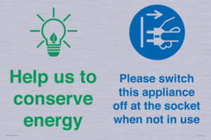 CC10746: Help us to conserve energy - Switch this appliance off at the socket when not in use