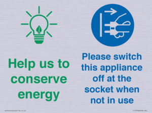 CC10746: Help us to conserve energy - Switch this appliance off at the socket when not in use