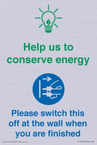 CC10748: Help us to conserve energy - Switch this off at the wall when you are finished