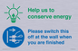 CC10748: Help us to conserve energy - Switch this off at the wall when you are finished