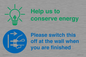 CC10748: Help us to conserve energy - Switch this off at the wall when you are finished