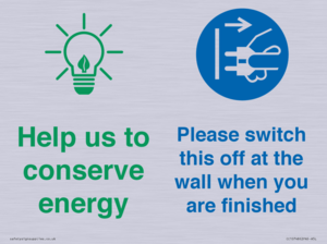 CC10748: Help us to conserve energy - Switch this off at the wall when you are finished