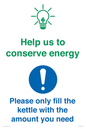 CC10750: Help us to conserve energy - Only fill the kettle with the amount you need