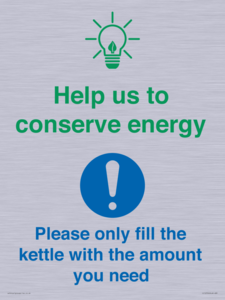 CC10750: Help us to conserve energy - Only fill the kettle with the amount you need