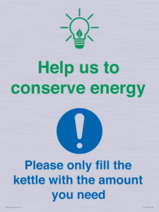 CC10750: Help us to conserve energy - Only fill the kettle with the amount you need