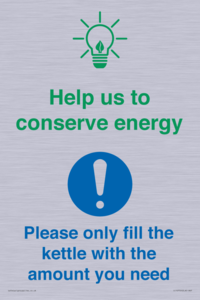 CC10750: Help us to conserve energy - Only fill the kettle with the amount you need