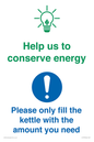 CC10750: Help us to conserve energy - Only fill the kettle with the amount you need