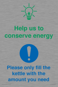 CC10750: Help us to conserve energy - Only fill the kettle with the amount you need