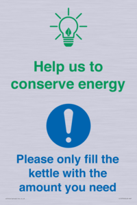 CC10750: Help us to conserve energy - Only fill the kettle with the amount you need