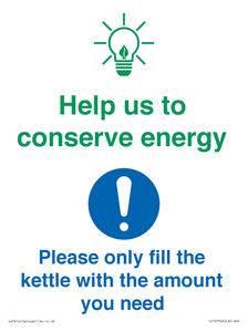 CC10750: Help us to conserve energy - Only fill the kettle with the amount you need