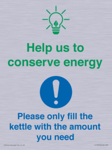 CC10750: Help us to conserve energy - Only fill the kettle with the amount you need