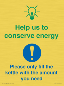 CC10750: Help us to conserve energy - Only fill the kettle with the amount you need