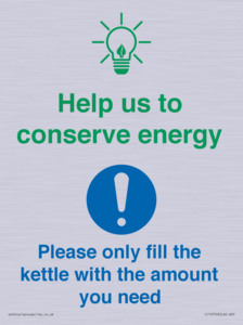 CC10750: Help us to conserve energy - Only fill the kettle with the amount you need