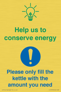 CC10750: Help us to conserve energy - Only fill the kettle with the amount you need
