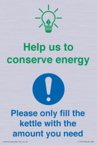 CC10750: Help us to conserve energy - Only fill the kettle with the amount you need