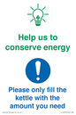 CC10750: Help us to conserve energy - Only fill the kettle with the amount you need