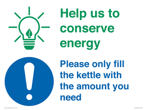 CC10750: Help us to conserve energy - Only fill the kettle with the amount you need