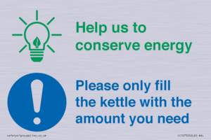 CC10750: Help us to conserve energy - Only fill the kettle with the amount you need