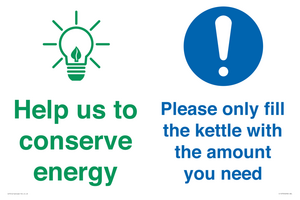 CC10750: Help us to conserve energy - Only fill the kettle with the amount you need