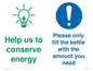 CC10750: Help us to conserve energy - Only fill the kettle with the amount you need