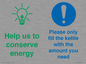 CC10750: Help us to conserve energy - Only fill the kettle with the amount you need