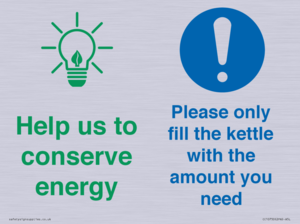 CC10750: Help us to conserve energy - Only fill the kettle with the amount you need