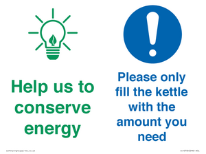 CC10750: Help us to conserve energy - Only fill the kettle with the amount you need