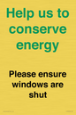 CC10760: Help us to conserve energy - Please ensure windows are shut