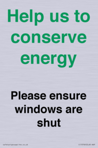 CC10760: Help us to conserve energy - Please ensure windows are shut