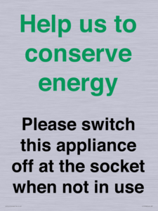 CC10768: Help us to conserve energy - Please switch this appliance off at the socket when not in use
