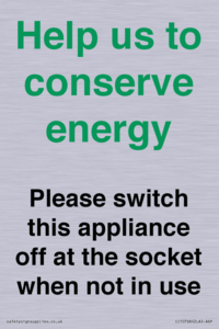 CC10768: Help us to conserve energy - Please switch this appliance off at the socket when not in use