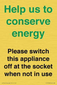 CC10768: Help us to conserve energy - Please switch this appliance off at the socket when not in use