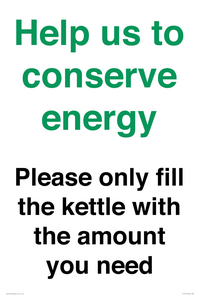 CC10773: Help us to conserve energy - Please only fill the kettle with the amount you need