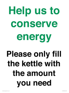 CC10773: Help us to conserve energy - Please only fill the kettle with the amount you need