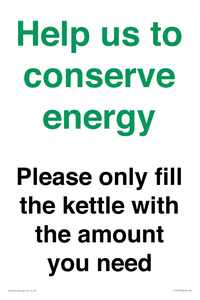CC10773: Help us to conserve energy - Please only fill the kettle with the amount you need